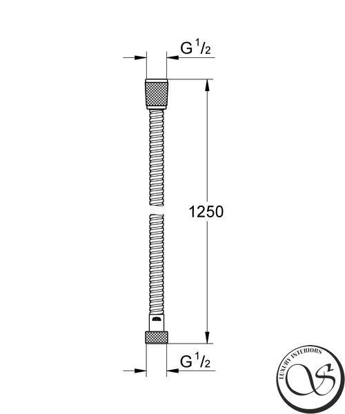 Шланг для душа 1250 мм GROHE RELEXA 28142002 металлический 28142002 фото
