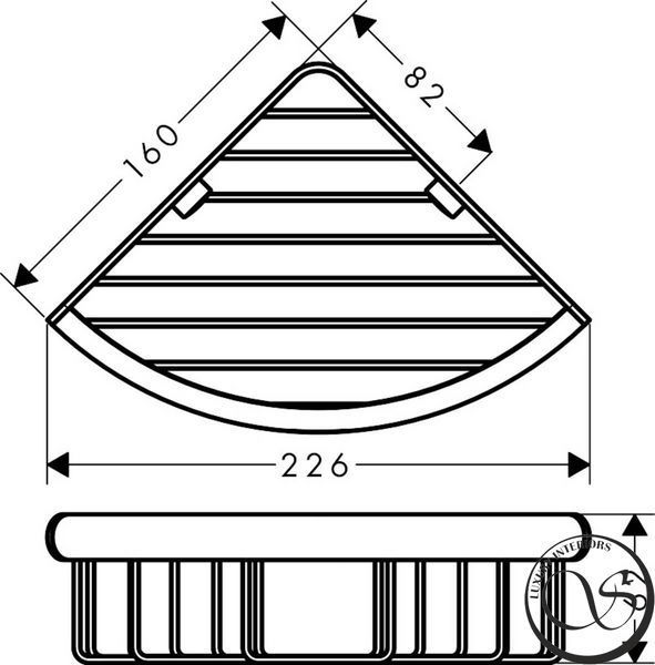 Coș de colț, Hansgrohe Logis Universal, crom (41710000) 41710000 foto