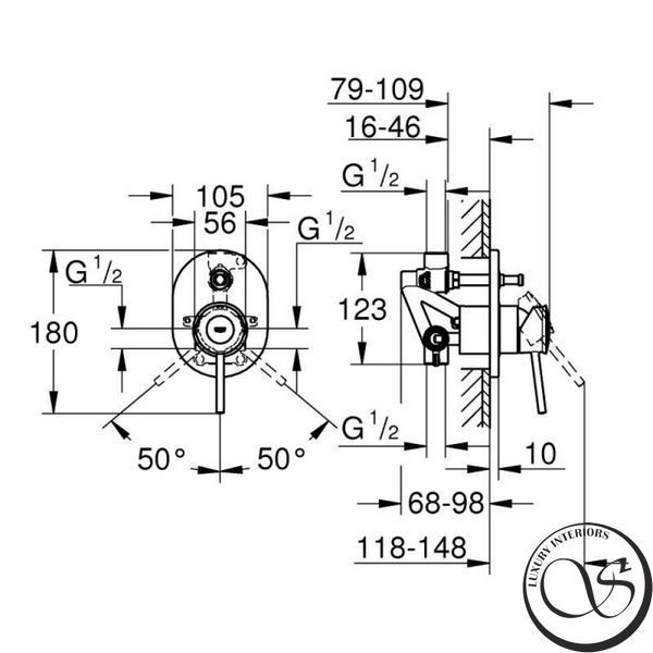 Baterie de cada GROHE BAUCLASSIC 29047000 monocomandă 29047000 foto