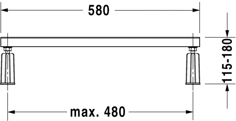 Ножки для ванны/поддона&nbsp;DURAVIT D-CODE&nbsp;790127000000000 790127000000000 фото