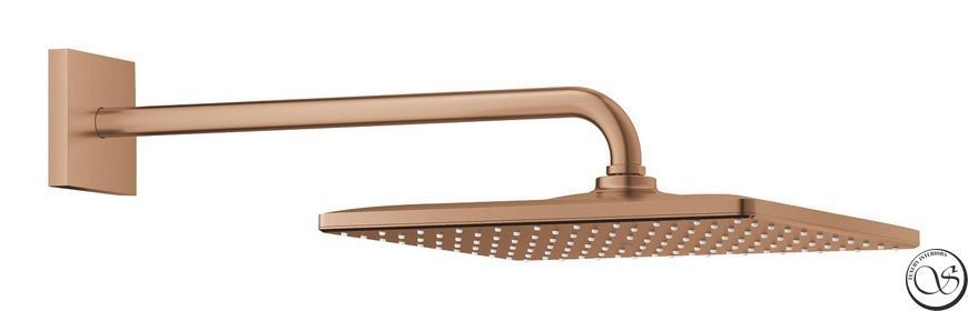 Pălărie duș Grohe Rainshower 26564DL0 Mono Cube cu braț Brushed Warm Sunset 31x31 cm 26564DL0 foto