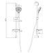 Tija dus L-66 cm IMPRESE 6601103 crom 6601103 foto 2