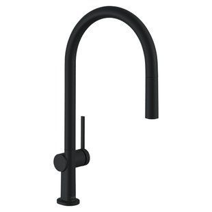Смеситель для кухни Hansgrohe Talis 210 1jet с вытяжным изливом, черный матовый (72802670) 72802670 фото