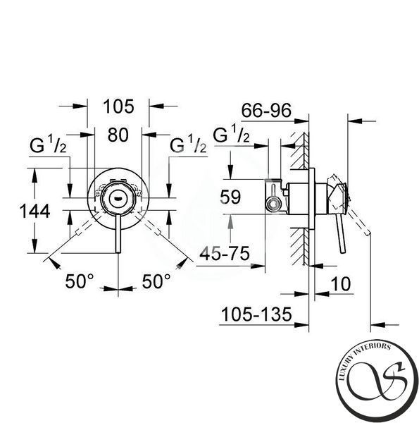 Exteriorul bateriei de duș GROHE Essence 29048000 29048000 foto