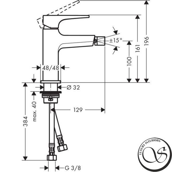 Смеситель для биде HANSGROHE 32520990 фото