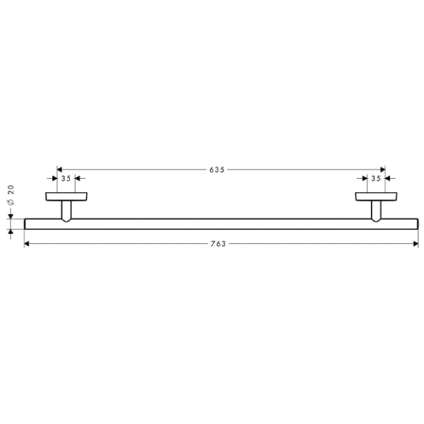 Suport prosop, Hansgrohe PuraVida, crom (41506000) 41506000 foto