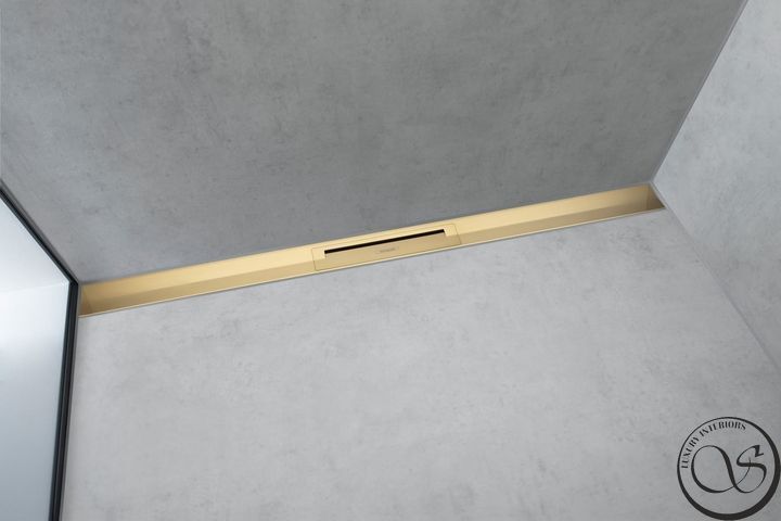 Scurgere de duș Hansgrohe RainDrain Flex Top cu montare pe perete 700 mm, finisaj auriu lucios (56050990) 56050990 foto