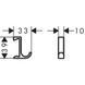 Hansgrohe WallStoris c&acirc;rlig subțire pentru prosoape (2 bucăți) 3,9 x 3,2 x 1,0 cm, negru mat (27929670) 27929670 foto 2