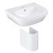 Умывальник подвесной с полупьедесталом Grohe Euro Ceramic 55 см, белый (39336000_39201000) 39336000_39201000 фото 1
