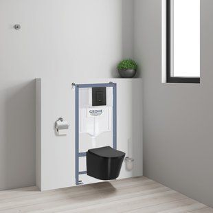 Инсталляция для унитаза Grohe SOLIDO с подвесным унитазом Imprese JESS Rimless 38811KF0+i11330MB фото