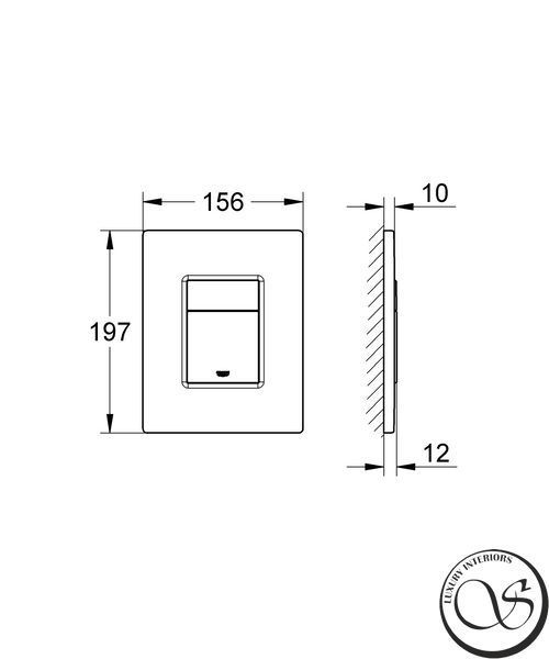 Кнопка смыва GROHE Skate Cosmo 38732AL0 Hard Graphite 38732AL0 фото