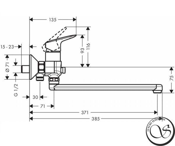 Смеситель для ванны HANSGROHE LOGIS 71402000 хром 71402000 фото