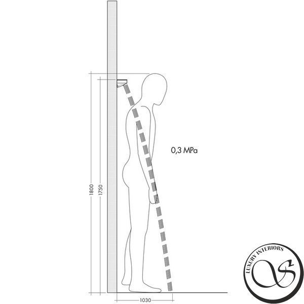 Боковой душ-полочка Hansgrohe Rainfinity 500 1jet, Matt Black (26243670) 26243670 фото