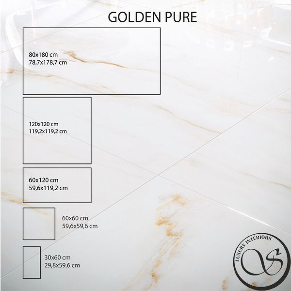 Плитка Ricchetti Cisa Golden Pure Saint Laurent 60x120 см 0592442 592442 фото