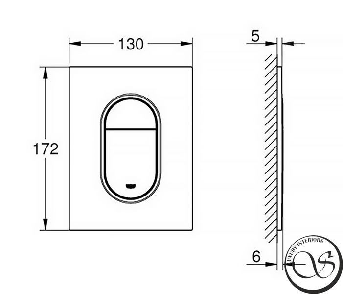 Клавиши смыва GROHE ARENA Cosmopolitan 37624GL0 цвет холодный рассвет 37624GL0 фото