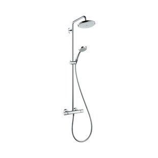 Sistem de dus pentru dus Hansgrohe Croma 220 Showerpipe 27188000 EcoSmart 27188000 foto