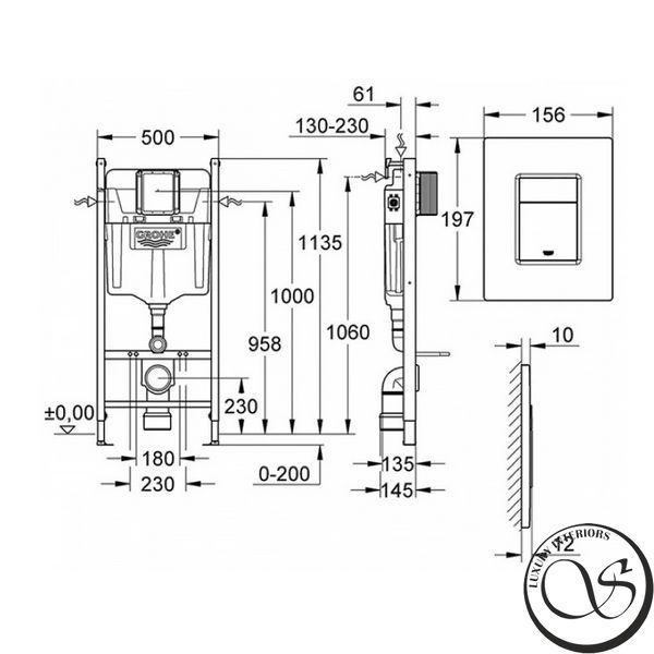 Инсталляция для подвесного унитаза GROHE Rapid SL 388400WG1 3 в 1 388400WG1 фото