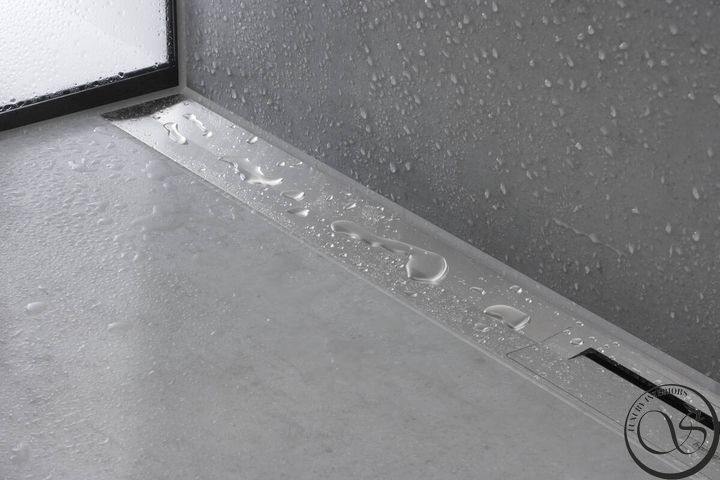 Верхняя часть слива для душа Hansgrohe RainDrain Flex для канала (пристенный) 700 мм, Brushed Black (56050340) 56050340 фото