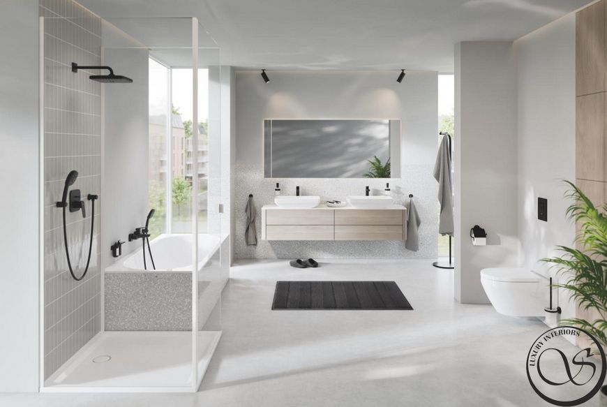 Верхний душ Grohe Tempesta 250 Cube, с кронштейном к стене с WaterSaving, черный матовый (266872430) 266872430 фото