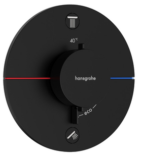 Термостат скрытого монтажа Hansgrohe ShowerSelect Comfort S на 2 функции, Matt Black (15554670) 15554670 фото