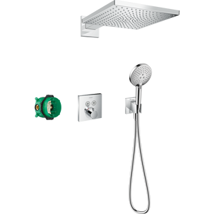 Душевая система Hansgrohe Raindance E 300 1jet ShowerSelect Square 6 в 1, хром (27952000) 27952000 фото