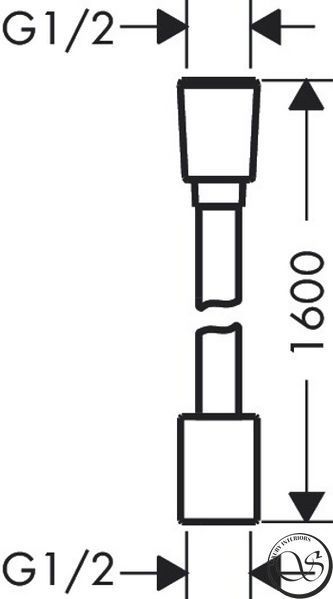 Furtun de duș Hansgrohe Designflex 1,6 m, crom (28260000) 28260000 foto
