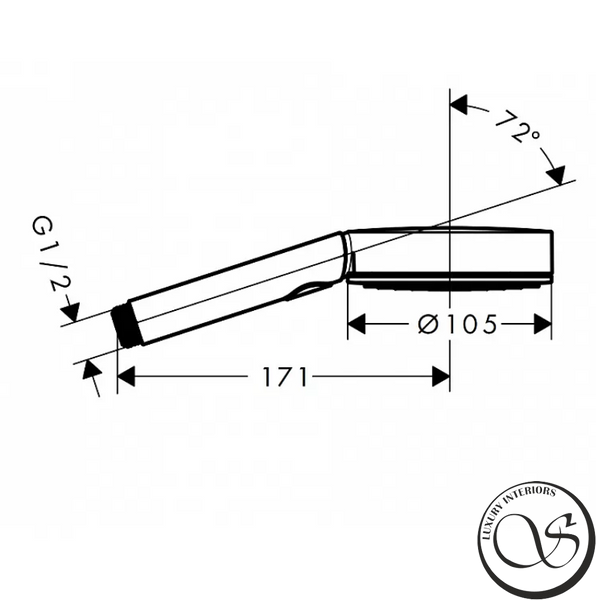 Duș de m&acirc;nă Hansgrohe Pulsify Select Relaxation 105 3jet 24110140 24110140 foto