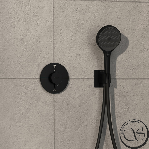 Hansgrohe ShowerSelect Comfort S termostat ascuns pentru 2 funcții, negru mat (15554670) 15554670 foto