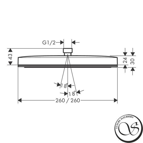 Duș suspendat Hansgrohe Pulsify E 260 1jet, bronz periat (24330140) 24330140 foto