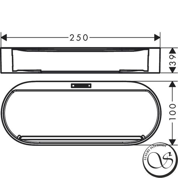 Raft Hansgrohe WallStoris 25,0 x 10,0 x 3,9 cm, alb mat (27913700) 27913700 foto