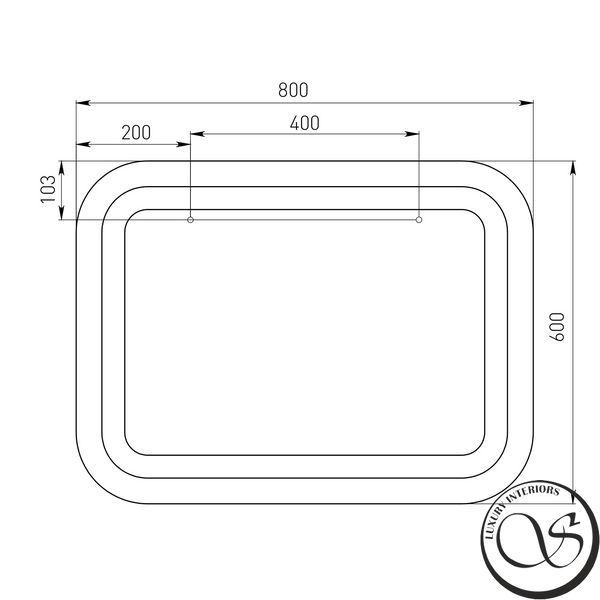 Oglindă dreptunghiulară VOLLE 60*80cm cu iluminare 16-46-656 foto