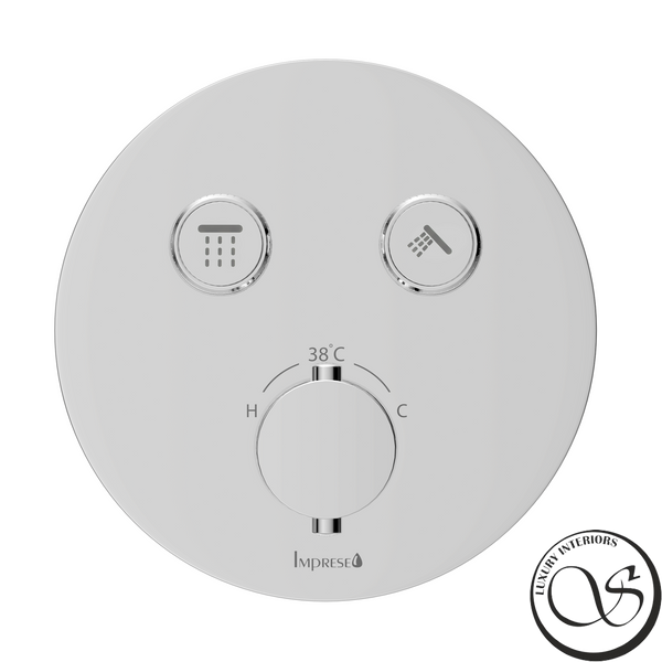 Cмеситель для ванны и душа IMPRESE KUCERA f04603401AH Smart Click скрытого монтажа (термостат 2 функции, кнопочное переключение, регулировка потока), хром f04603401AH фото