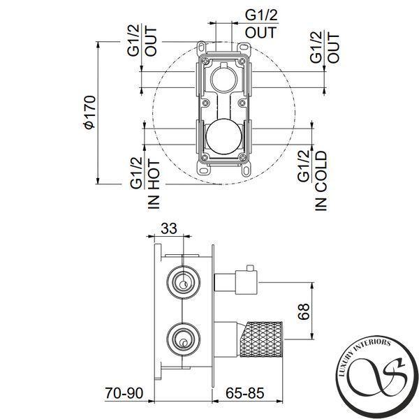 Смеситель для душа FIORE Xenon 441NNCN7679 скрытого монтажа 441NNCN7679 фото