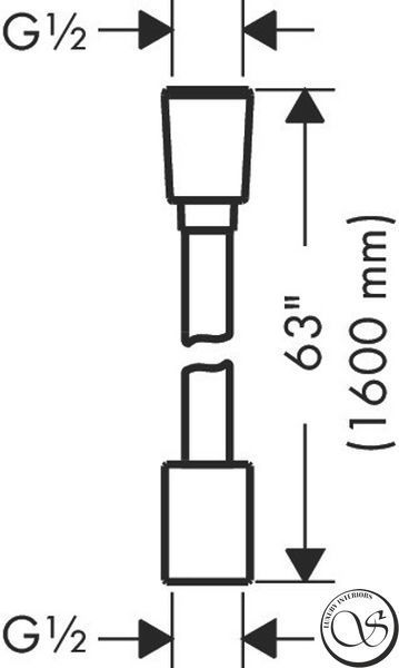 Шланг для душа Hansgrohe Designflex 1,6м, Brushed Black Chrome (28260340) 28260340 фото