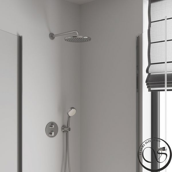 Верхний душ с кронштейном Grohe Tempesta Cosmopolitan 250 с EcoJoy к стене, хром (26668000) 26668000 фото