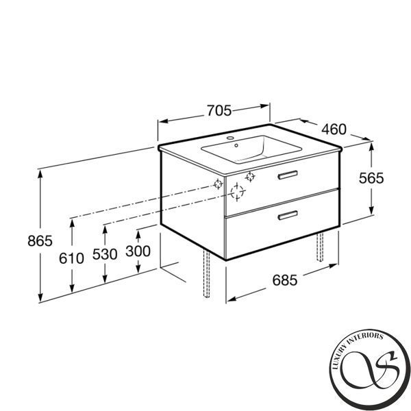 Dulap baie ROCA VICTORIA BASIC A856682806 alb A856682806 foto