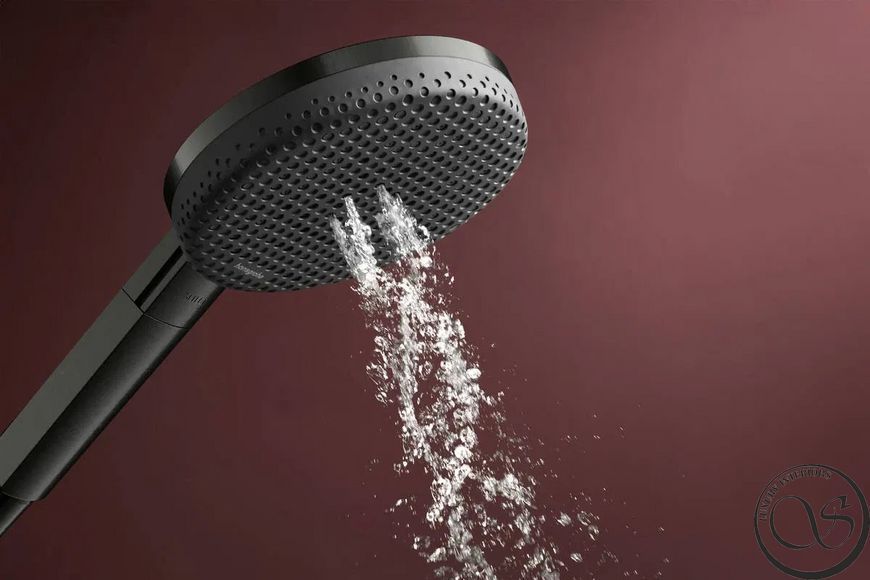 Душевой набор Hansgrohe Raindance Alive Select S, Ecosmart 24603340 со стойкой Unica S Puro 90, черный матовый хром 24603340 фото