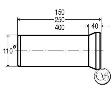 Cot VIEGA 101312 drept 100*250mm 101312 foto