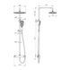 Sistem de dus cu termostat Imprese CENTRUM T-15300SQ crom T-15300SQ foto 2