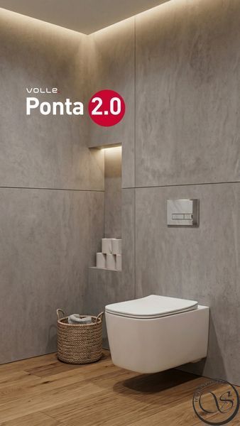 Подвесной унитаз VOLLE PONTA 2.0 1358.001110 vortice 355x345x520 мм, сиденье duroplast белый 1358.001110 фото