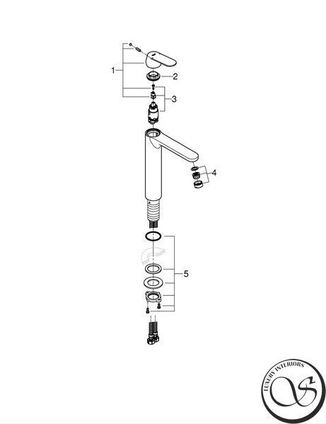 Grohe Eurosmart Cosmopolitan XL baterie lavoar, crom (23921000) 23921000 foto