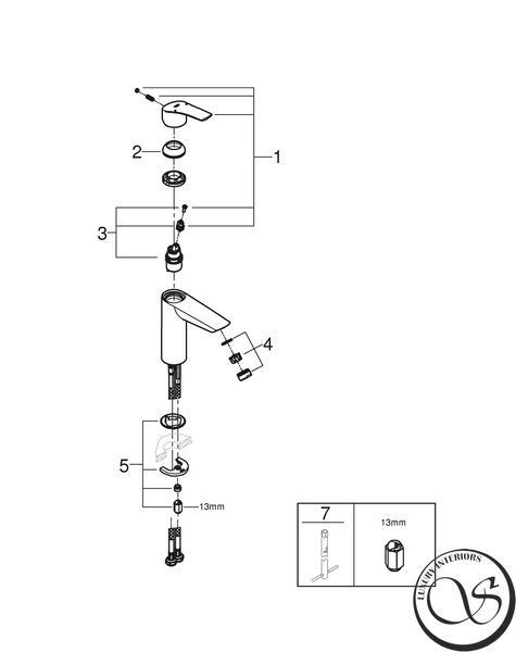 Grohe Eurosmart New baterie pentru lavoar M-Size, crom (23324003) 23324003 foto