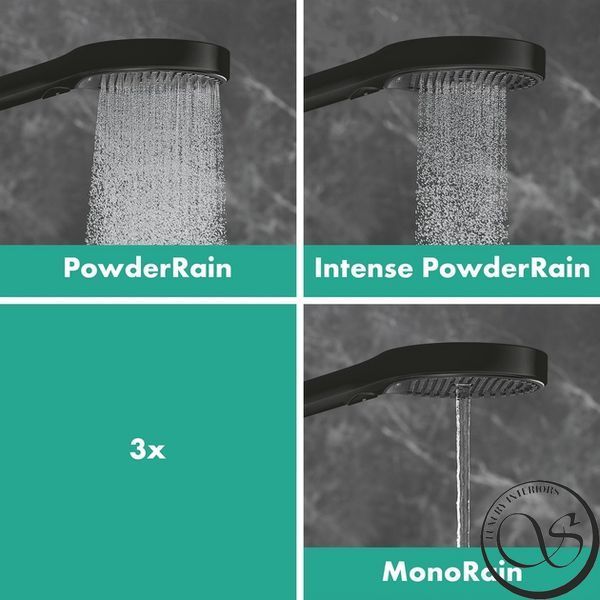 Душевой набор Hansgrohe Rainfinity 130 3Jet EcoSmart Puro S 90 см, Matt Black (28744670) 28744670 фото