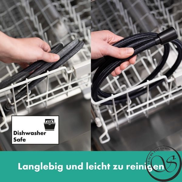 Душевой набор Hansgrohe Rainfinity 130 3Jet EcoSmart Puro S 90 см, Matt Black (28744670) 28744670 фото