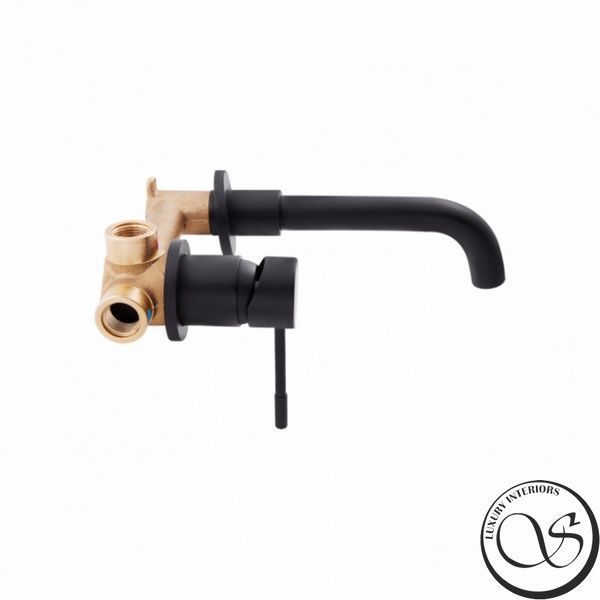 Baterie de lavoar ascuns Qtap Scorpio QTSCOR3050105B Black Matt QTSCOR3050105B foto