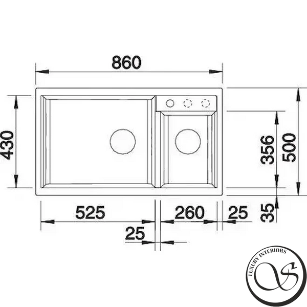 Кухонная мойка Blanco Metra 9 517364 бежевый 860 x 500 x 190 мм 517364 фото