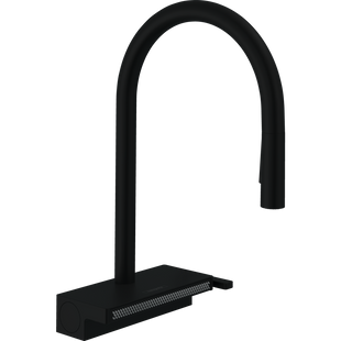 Baterie de bucătărie Hansgrohe Aguno Select 170 3jet cu gura de scurgere Sbox, negru mat (73831670) 73831670 foto