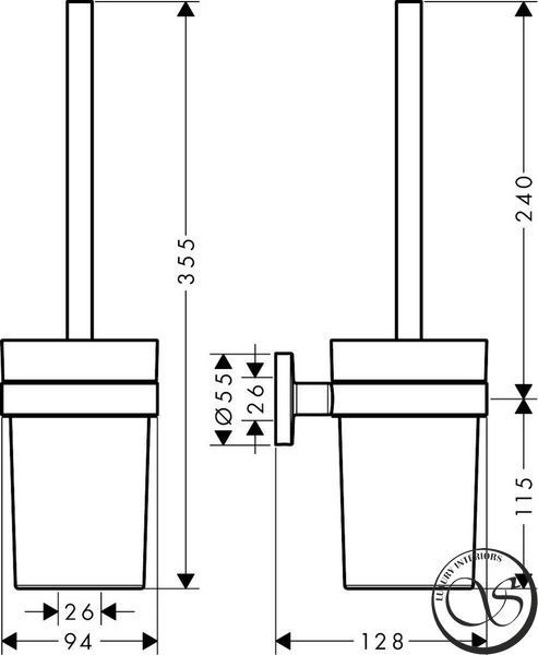 Щетка для унитаза, Hansgrohe Logis Universal (41722000) 41722000 фото