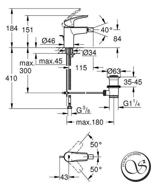 Смеситель для биде Grohe Eurosmart New S-Size, хром (32929003) 32929003 фото