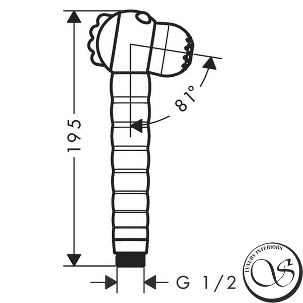 Детский ручной душ Hansgrohe 28788570 Jocolino crocodile 2jet 28788570 фото